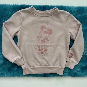 Gap Kids Disney Rose Pink Minnie Mouse Sweatshirt Size S 6-7